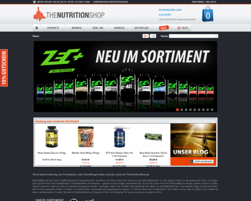 The Nutrition Shop Screenshot