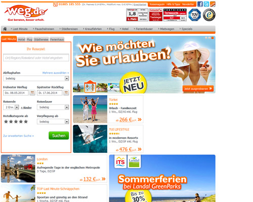 weg.de Screenshot