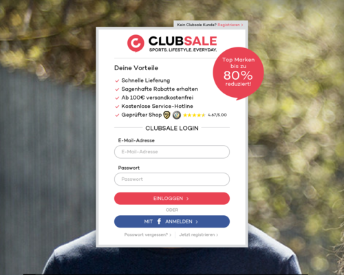 Planet Sports clubsale Screenshot