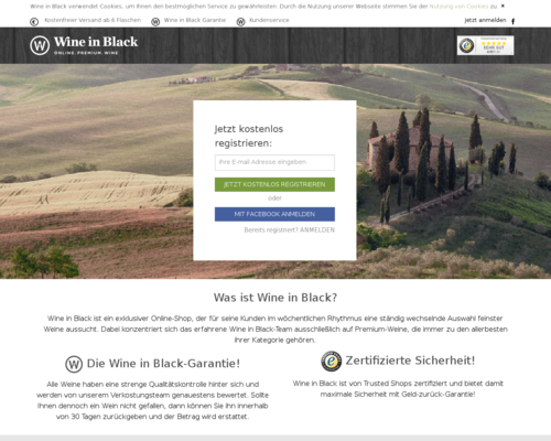 Wine in Black Screenshot