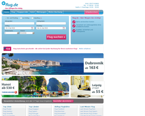 Flug.de Screenshot