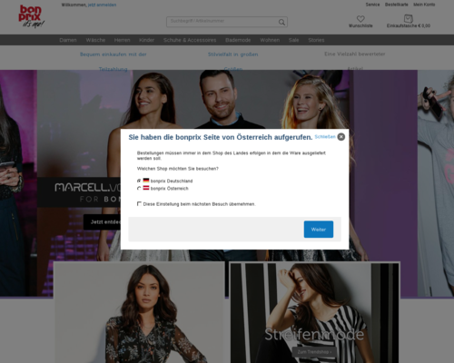 Bonprix.at Screenshot