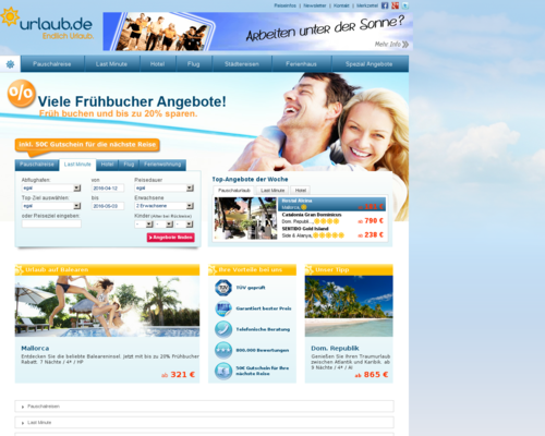 Urlaub.de Screenshot