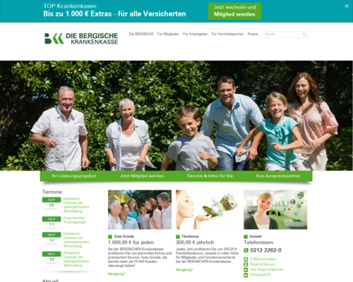 Die Bergische Krankenkasse Screenshot