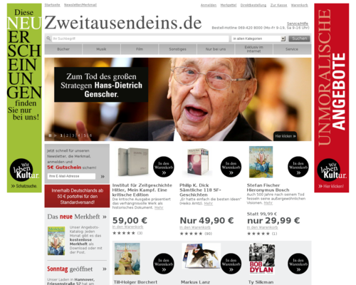 Zweitausendeins.de Screenshot