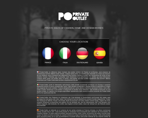 Private Outlet Screenshot