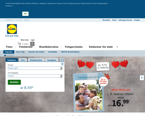 Lidl-Fotos.at Screenshot