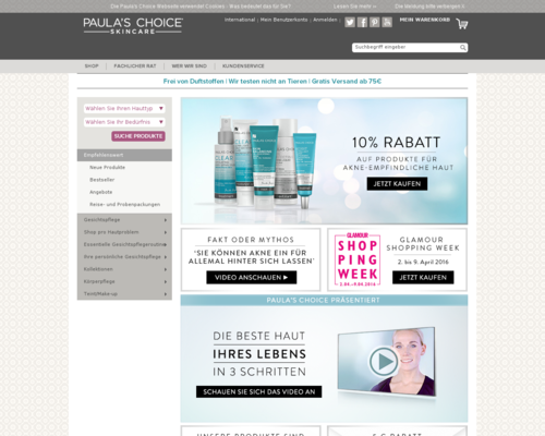 Paula’s Choice Screenshot