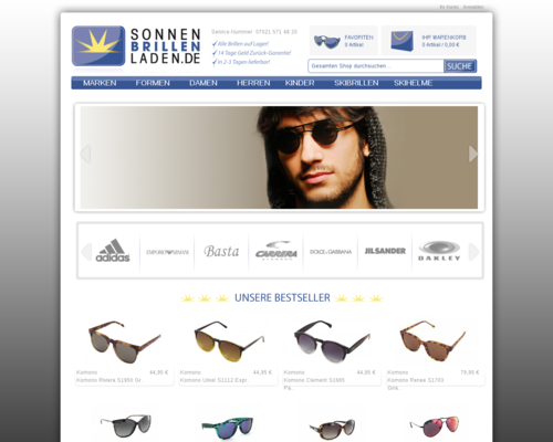 Sonnenbrillenladen Screenshot