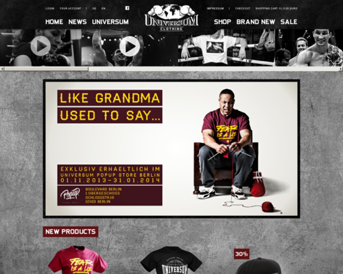 Universum Clothing Screenshot