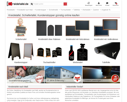Kreidetafel.de Screenshot