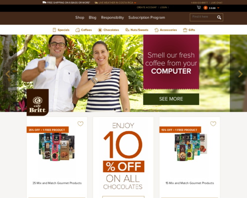 Cafe Britt Screenshot