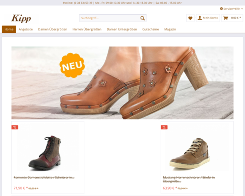 Kipp Schuhe Screenshot