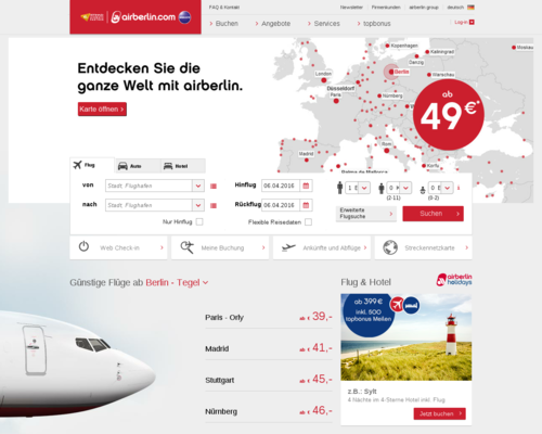 Air Berlin Screenshot
