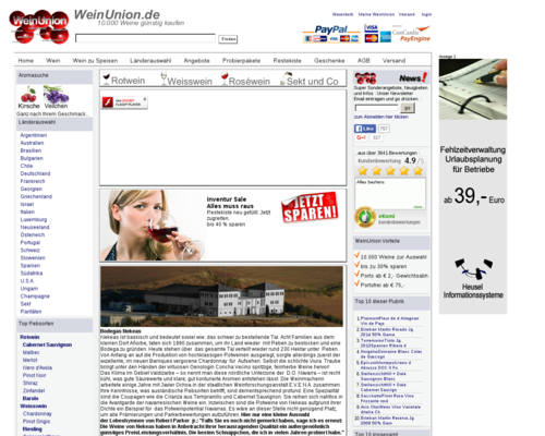 WeinUnion Screenshot