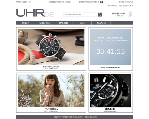 Uhr.de Screenshot