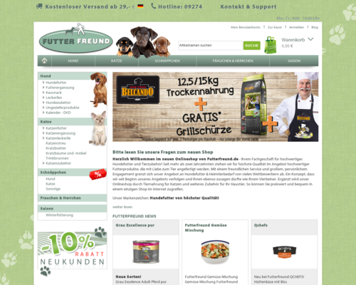 Futterfreund Screenshot