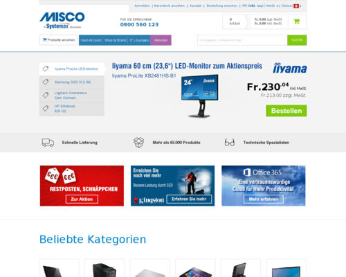 Misco.ch Screenshot