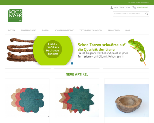 Kokosfaser.de Screenshot