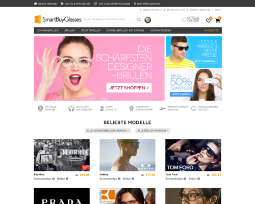 SmartBuyGlasses Screenshot