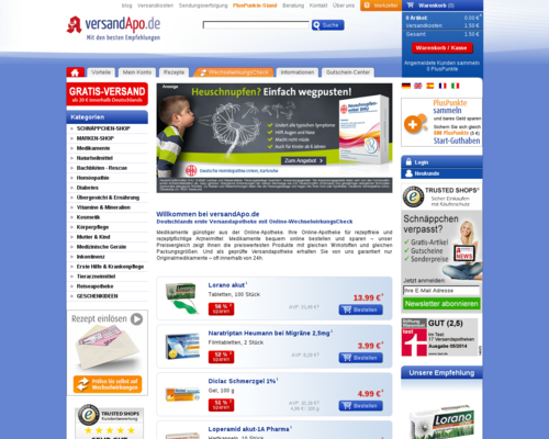 VersandApo Screenshot