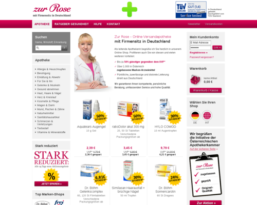 zurrose.at Screenshot
