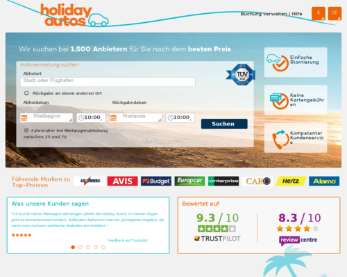Holidayautos Screenshot