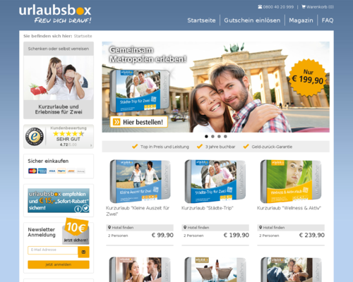 urlaubsbox Screenshot