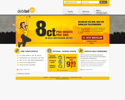 debitel light Screenshot