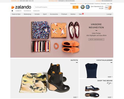 Zalando.at Screenshot