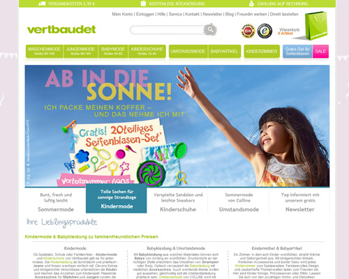 Vertbaudet Screenshot