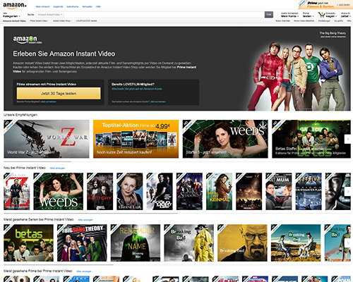 Amazon Instant Video Screenshot