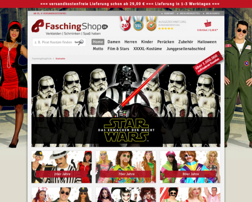 Faschingshop24 Screenshot