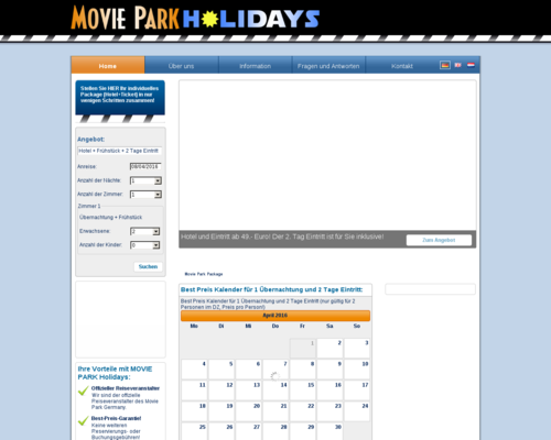 Movie Park Holidays Screenshot