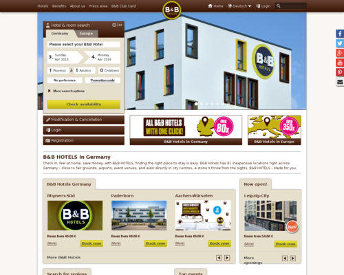 B&B Hotels Screenshot