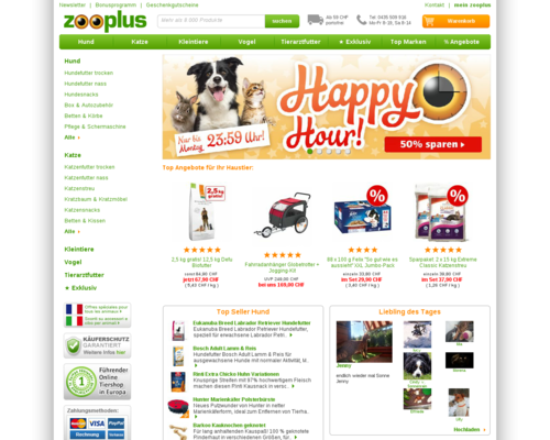Zooplus CH Screenshot