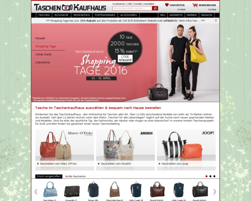 Taschenkaufhaus Screenshot