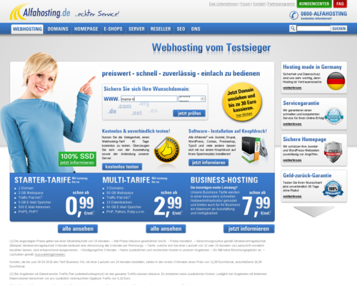 Alfahosting Screenshot