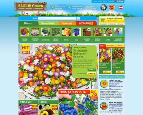 baldur-garten.at Screenshot