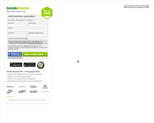 Brands4friends Screenshot