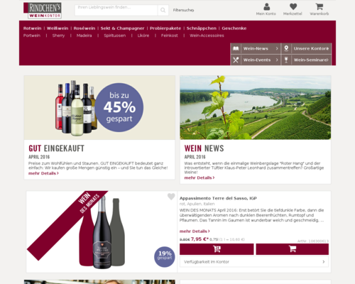 Rindchens Weinkontor Screenshot