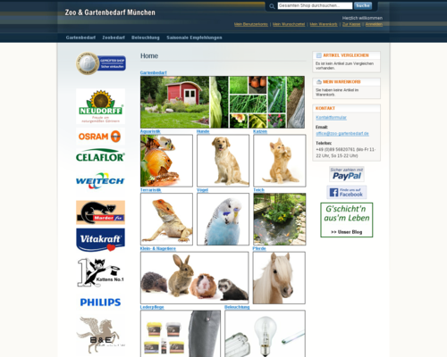 Zoo & Gartenbedarf Screenshot