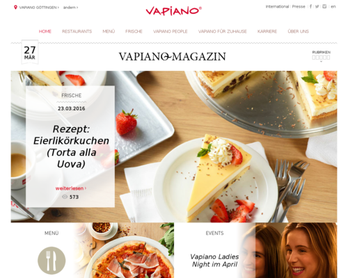 VAPIANO Screenshot