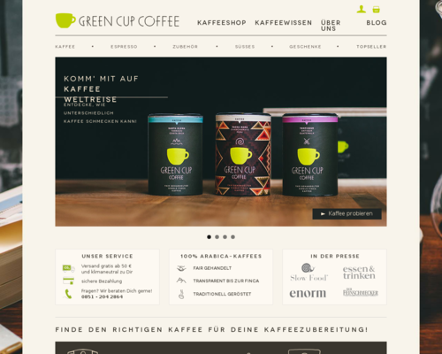 Green Cup Coffee Screenshot