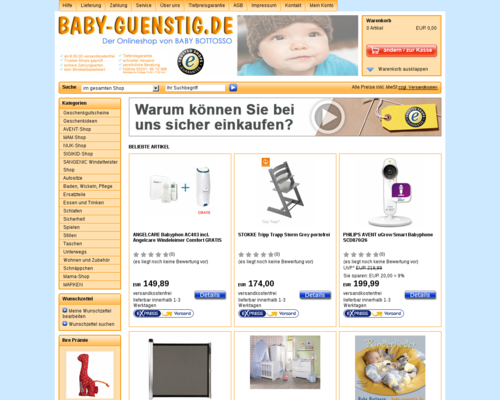 Baby-Guenstig Screenshot