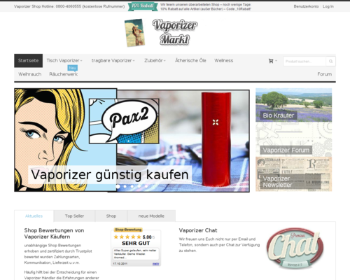 Vaporizer-Markt Screenshot