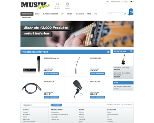 Musik-Service Screenshot