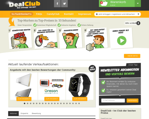 Dealclub Screenshot