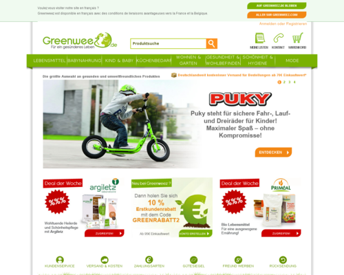 Greenweez Screenshot