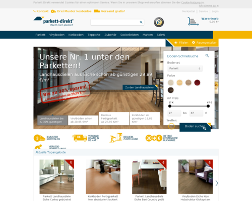 Parkett Direkt Screenshot